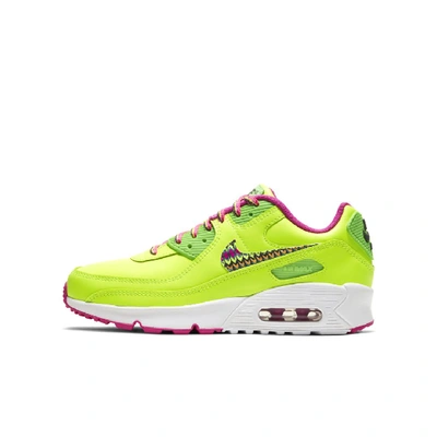 Shop Nike Air Max 90 Ltr Big Kids' Shoe In Volt,fire Pink,green Strike,multi-color