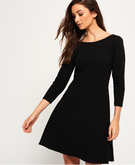 textured skater dress