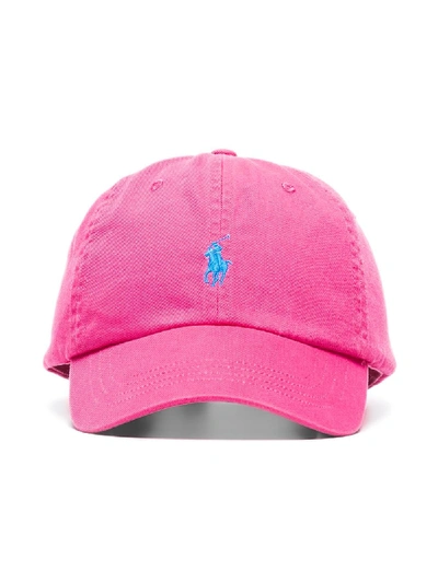 Shop Polo Ralph Lauren Embroidered Logo Cap In Pink