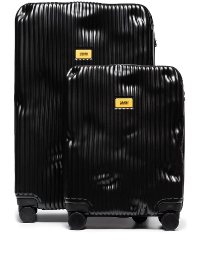 Shop Crash Baggage Suitcase Set In Black