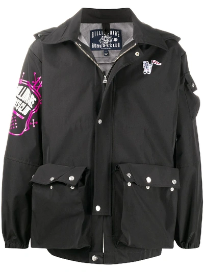 BILLIONAIRE BOYS CLUB LOGO PRINT MULTI-POCKET JACKET 