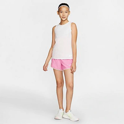 Shop Nike Girls' Dry Tempo Running Shorts In Pink