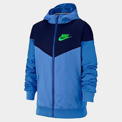 Shop Nike Boys' Sportswear Windrunner Jacket In Blue