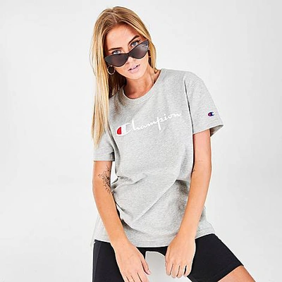 Shop Champion Women's Life Boyfriend T-shirt In Grey