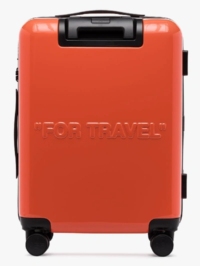 Shop Off-white Embossed Trolley Suitcase In Red