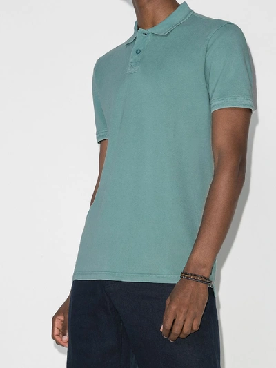 Shop Orlebar Brown Jarrett Washed Cotton Polo Shirt In Blue