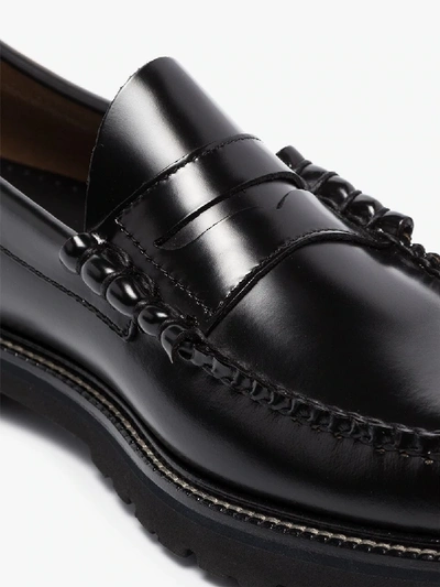 Shop G.h. Bass & Co. Larson 90s Weejuns Leather Penny Loafers - Men's - Leather/rubber In Black