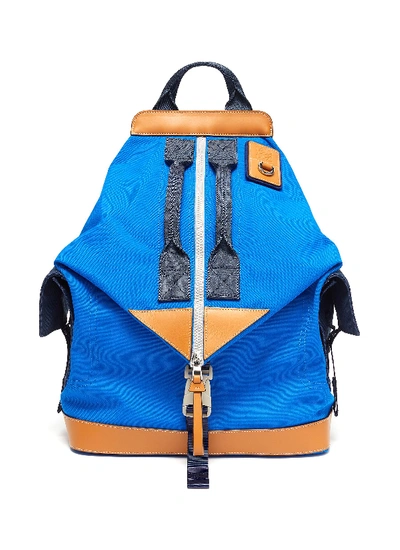 Shop Loewe Eye//nature Panelled Convertible Backpack In Blue
