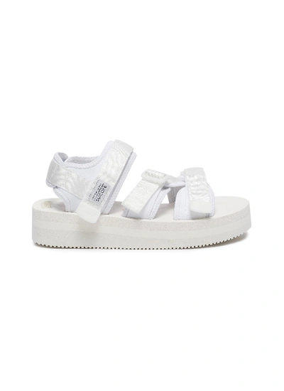 Shop Suicoke Strappy Platform Sandals In White