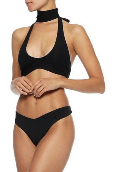 Shop Zimmermann Halterneck Bikini Top In Black