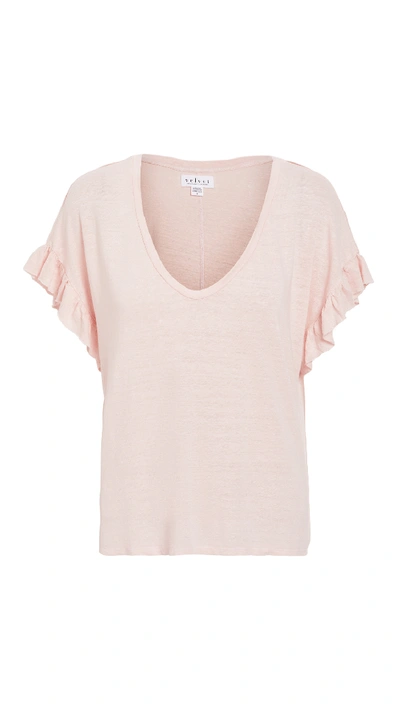 Shop Velvet Cordelia Tee In Blush