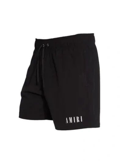 Shop Amiri Core Logo Swim Trunks In Black