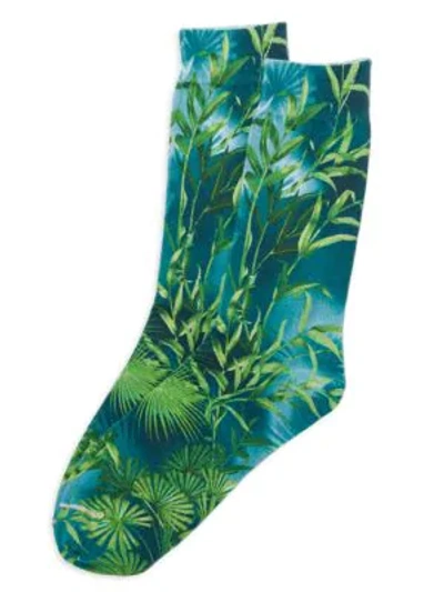 Shop Versace Jungle-print Socks