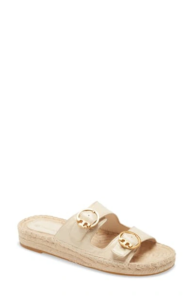 Tory Burch Selby Two-band Espadrille Leather Sandals In Oat Milk | ModeSens