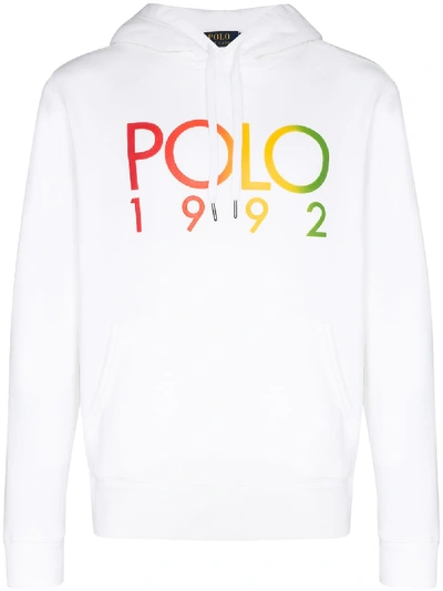 Shop Polo Ralph Lauren Magic Logo-print Hoodie In White