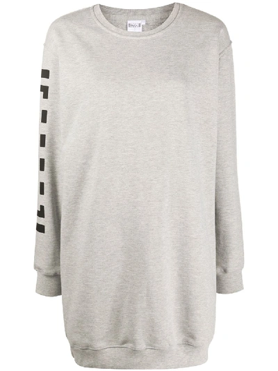 Shop Wolford Oversized Sweatshirt Dress In Grey