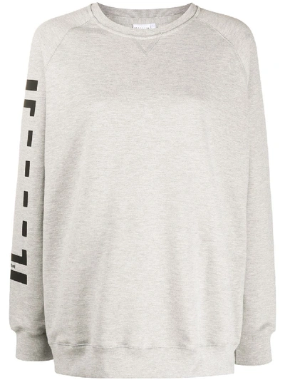 Shop Wolford Logo Print Sweater In Grey