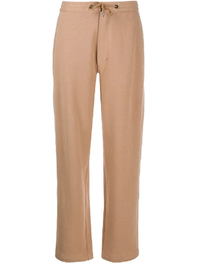 Shop Brunello Cucinelli Drawstring Straight Sweatpants In Brown