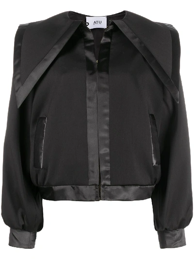 Shop Atu Body Couture Panelled Jacket In Black