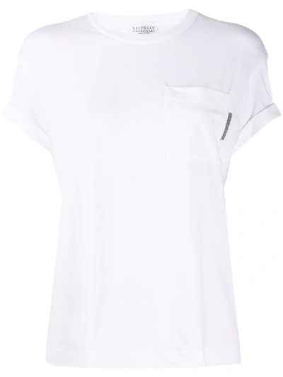 Shop Brunello Cucinelli Chest Pocket T-shirt In White
