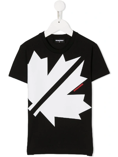 Shop Dsquared2 Graphic Print T-shirt In Black