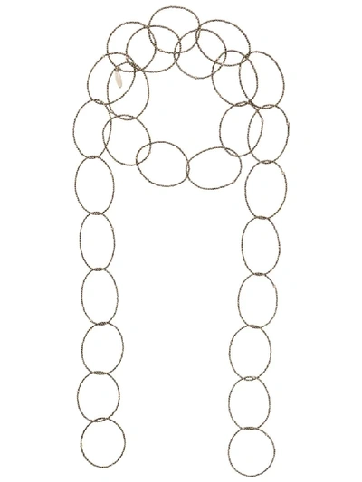 Shop Brunello Cucinelli Beaded Chain Necklace In Gold