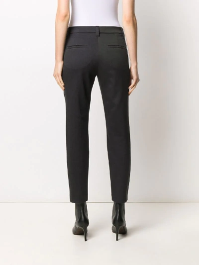 Shop Brunello Cucinelli Cropped Slim-fit Trousers In Black