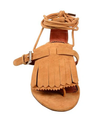 Shop Santoni Sandals In Tan