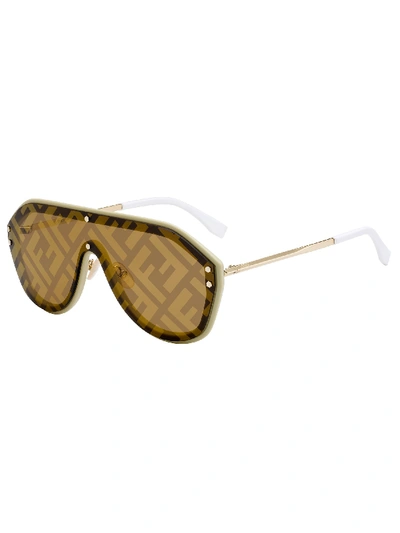 Shop Fendi Ff M0039/g/s Sunglasses In Y Beige