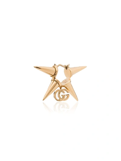Shop Gucci 18kt Gold Spike Earring In Yellow Gold