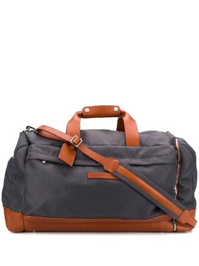 Shop Brunello Cucinelli Side-zip Compartment Holdall In Grey
