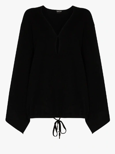Shop Tom Ford Oversized Cashmere Sweater In Black