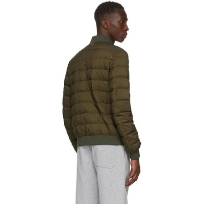 Shop Herno Green Down 'l'aviatore' Bomber Jacket In 7730 Army