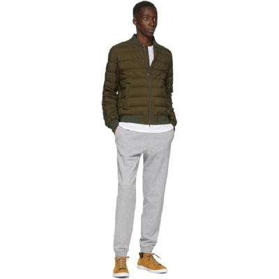 Shop Herno Green Down 'l'aviatore' Bomber Jacket In 7730 Army