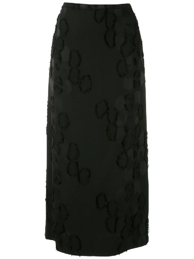 Shop Alcaçuz Reinado Midi Skirt In Black
