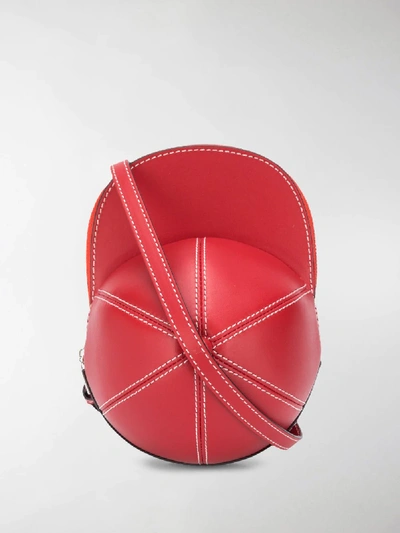 Shop Jw Anderson Leather Cap Bag In Red