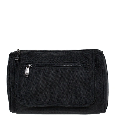 Pre-owned Tumi Black Nylon And Leather Vanity Pouch