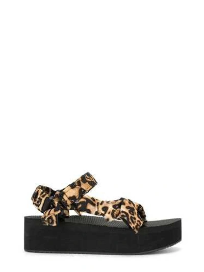 Shop Arizona Love Trekky 'platform' Leopard Sandal In Brown