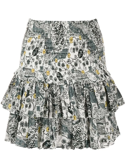 Shop Isabel Marant Étoile Naomi Layered Mini Skirt In Grey