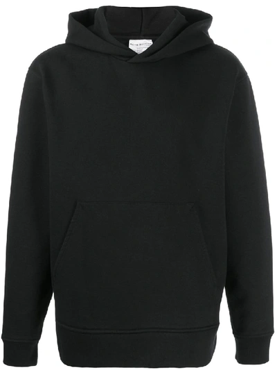 Shop Acne Studios Forres Logo-label Cotton-blend Hooded Sweatshirt In Black