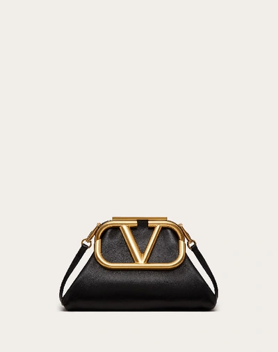 Shop Valentino Garavani Supervee Nappa Clutch In Black