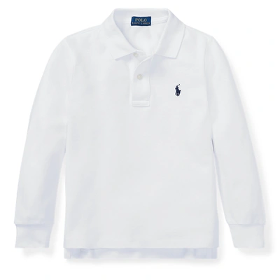Shop Polo Ralph Lauren Cotton Mesh Polo Shirt In White