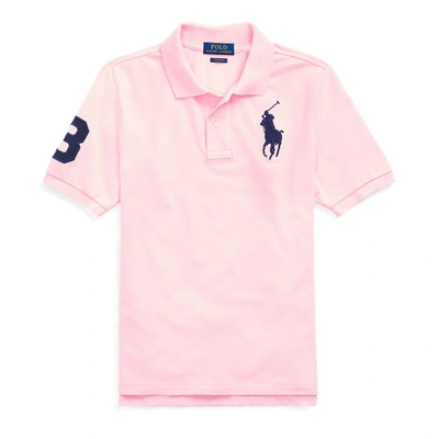 Polo Ralph Lauren Big Pony Cotton Mesh Polo Shirt In Carmel Pink