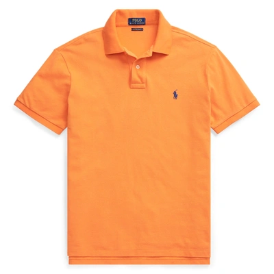 Shop Polo Ralph Lauren Classic Fit Mesh Polo Shirt In Orange