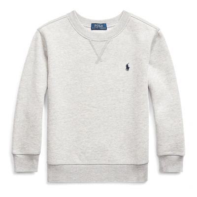 Shop Polo Ralph Lauren Cotton-blend-fleece Sweatshirt In Light Grey Heather