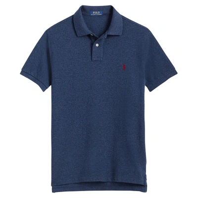 Shop Polo Ralph Lauren Classic Fit Mesh Polo Shirt In Blue Heather