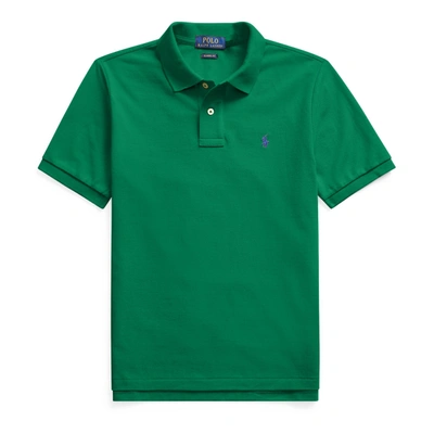 Shop Polo Ralph Lauren Cotton Mesh Polo Shirt In Athletic Green