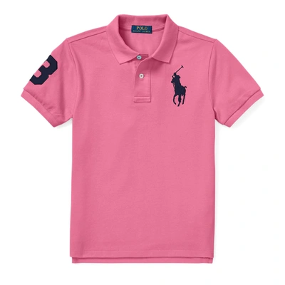 Shop Polo Ralph Lauren Cotton Mesh Polo Shirt In Maui Pink