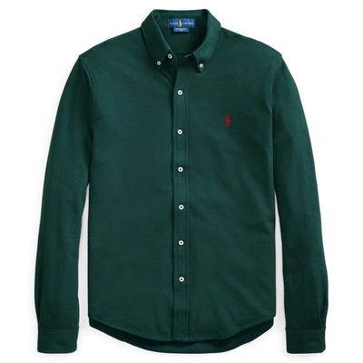 Shop Ralph Lauren Featherweight Mesh Shirt In College Green