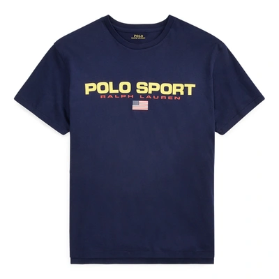 Shop Polo Ralph Lauren Polo Sport Jersey T-shirt In Cruise Navy